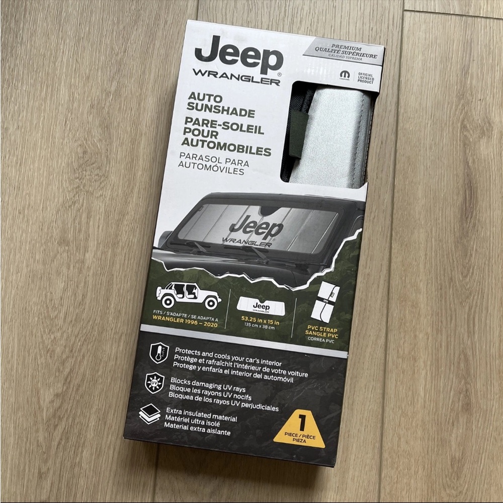 Jeep Wrangler Auto Sunshade Premium Quality Official Licensed Product 1996-2020